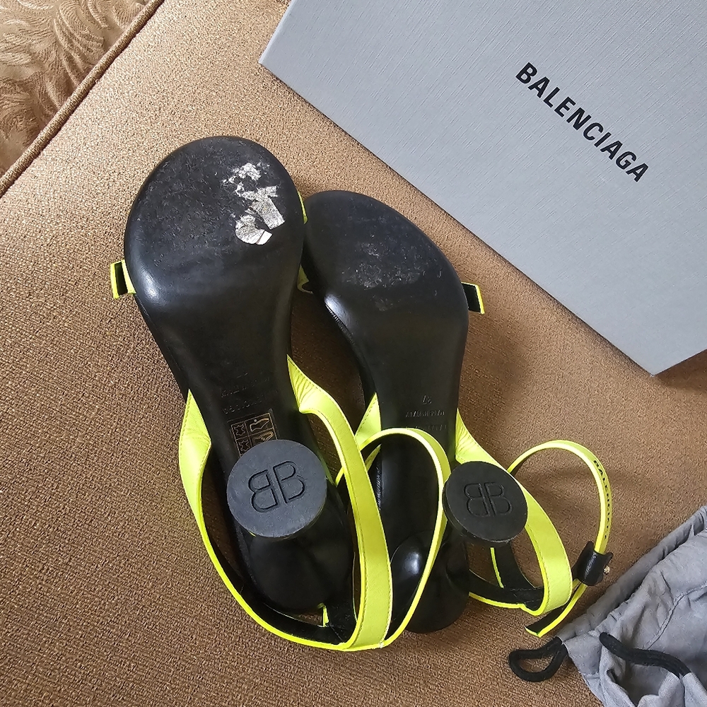 Balenciaga - Afterhour 90 leather sandals Size 37 - Picture 9 of 13